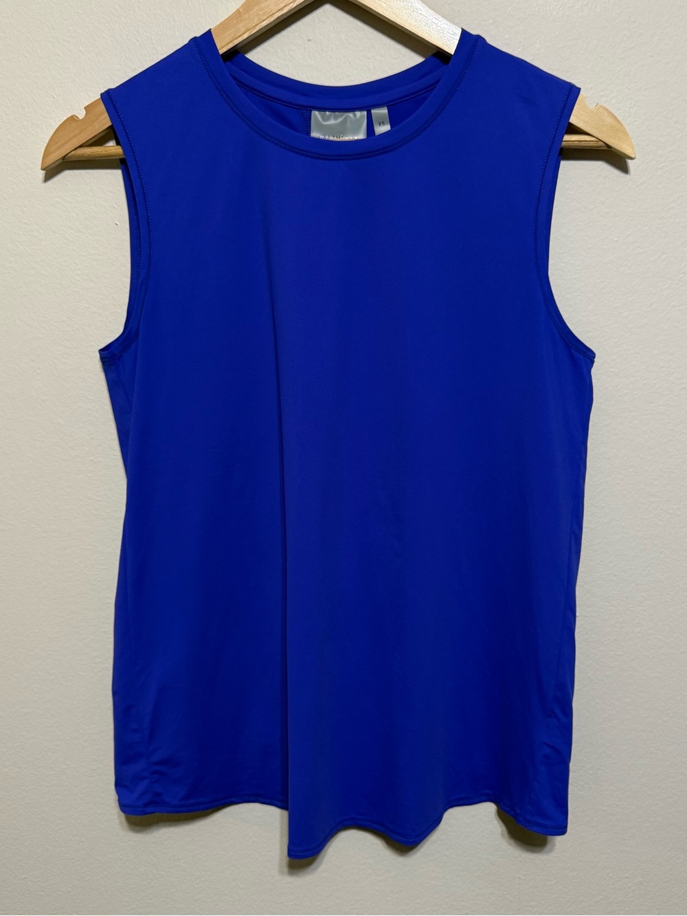 Athleta Blue Periwinkle Sleeveless Athletic Tank Women XS Back Slit Breatheable